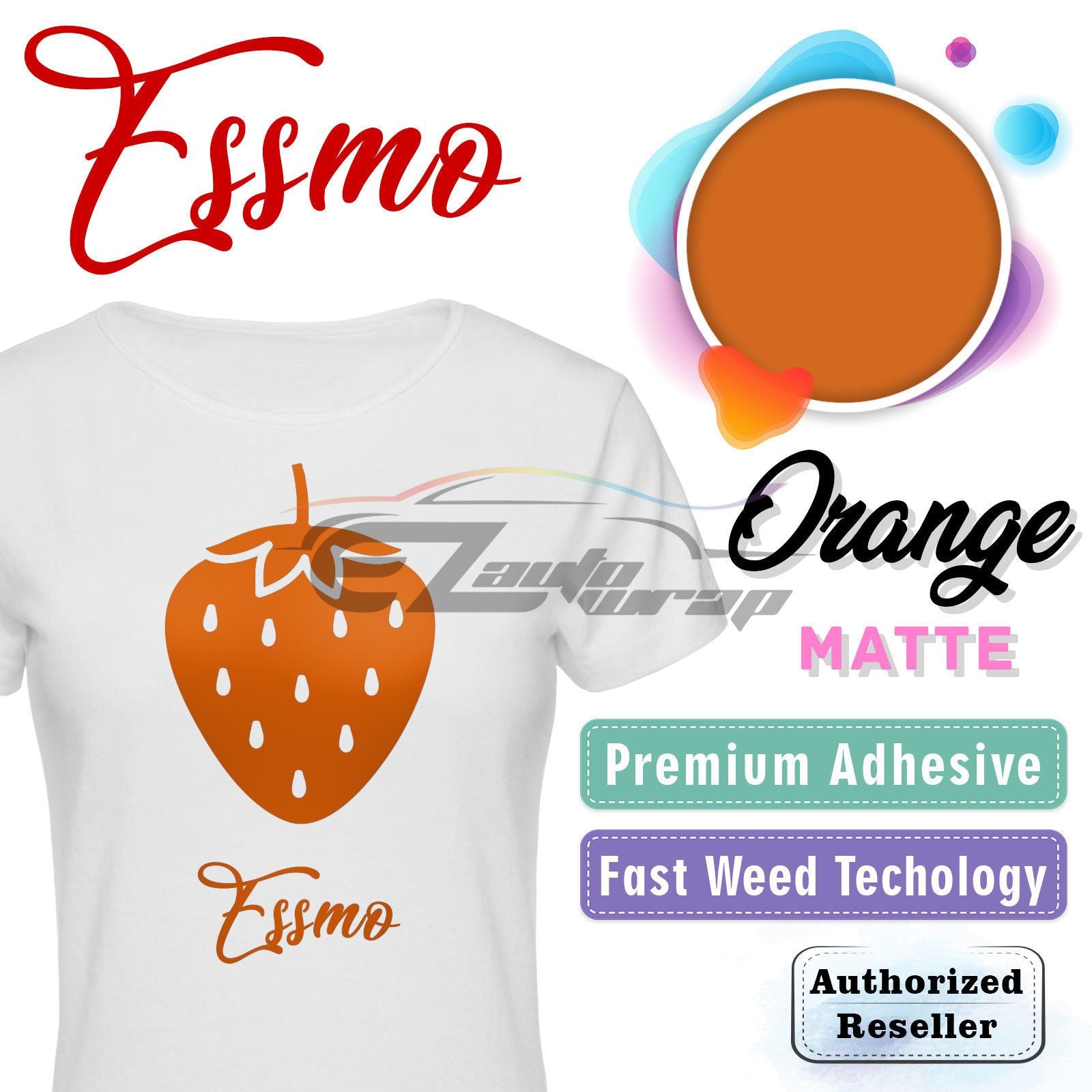 ESSMO™ Orange Matte Solid Heat Transfer Vinyl HTV DP15