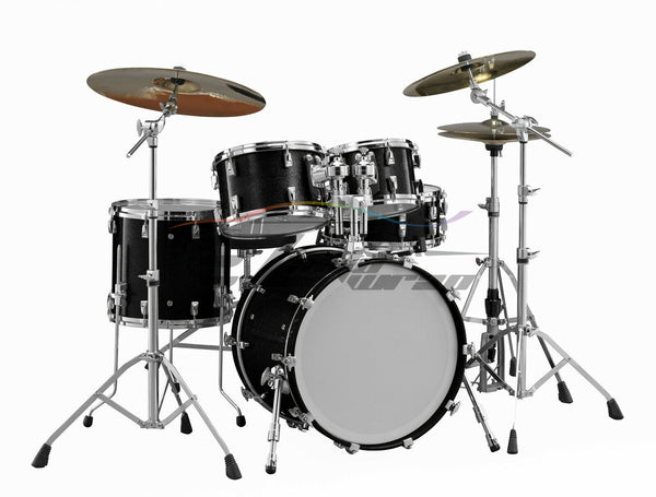 Drum Wrap Vinyl Kit Gloss Diamond Glitter Black