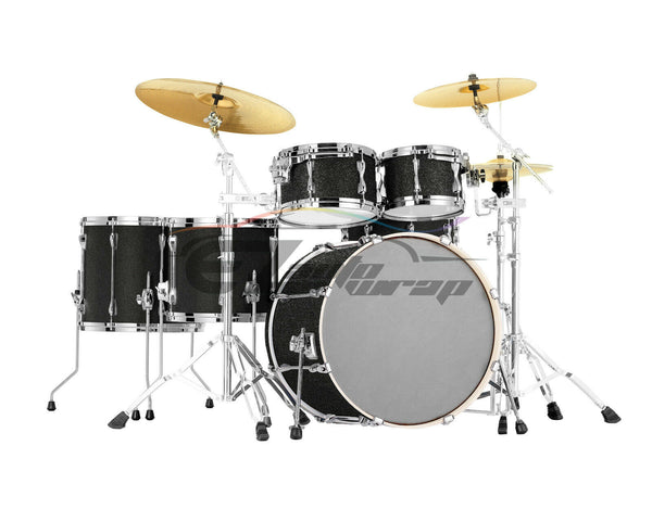 Drum Wrap Vinyl Kit Matte Textured Black