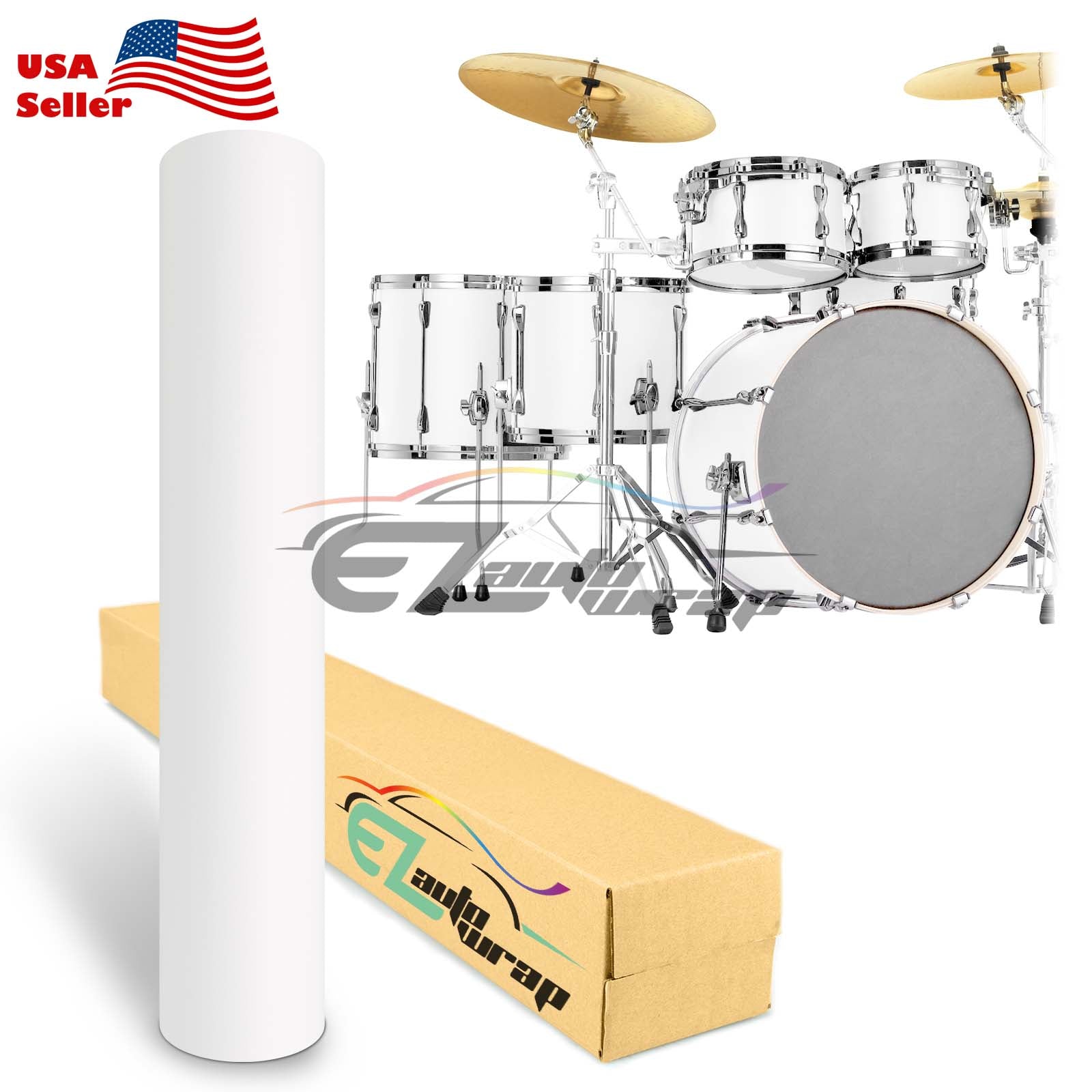 Drum Wrap Vinyl Kit Matte White