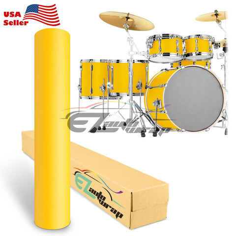 Drum Wrap Vinyl Kit Matte Yellow