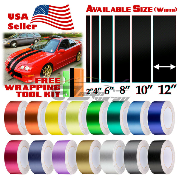 Racing Stripe Brushed Aluminum 2" 4" 6" 8" 10" 12" / 50FT