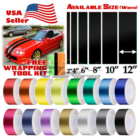 Racing Stripe Brushed Aluminum 2" 4" 6" 8" 10" 12" / 50FT