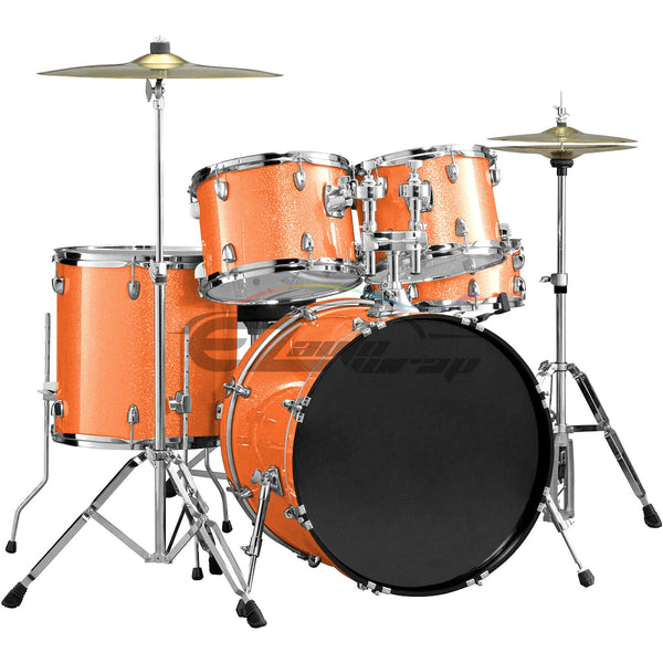 Drum Wrap Vinyl Kit Gloss Diamond Glitter Orange