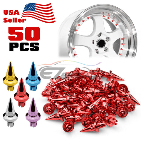 50pcs Spiked Wheel Rivets PC-WRL01 (Blue / Gold / Purple / Red / Silver)