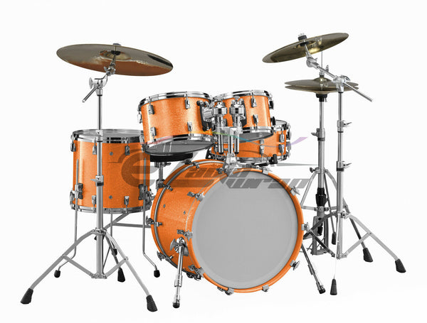 Drum Wrap Vinyl Kit Gloss Diamond Glitter Orange