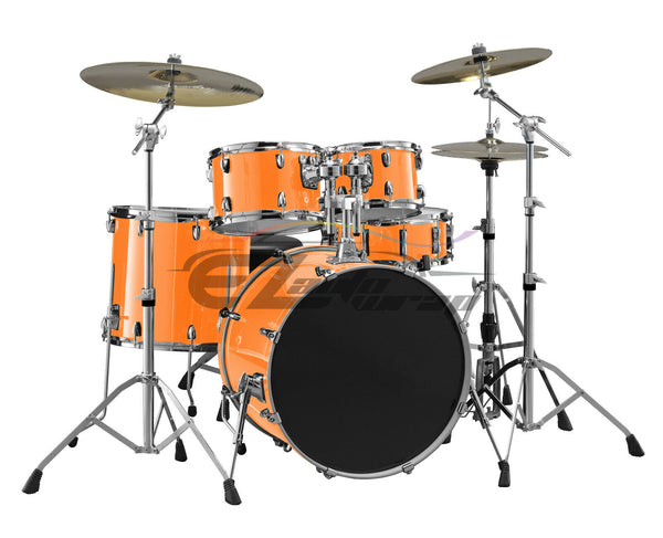 Drum Wrap Vinyl Kit Gloss Orange