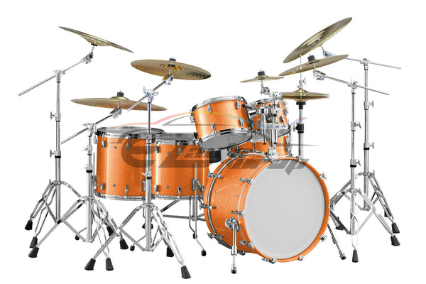 Drum Wrap Vinyl Kit Gloss Diamond Glitter Orange