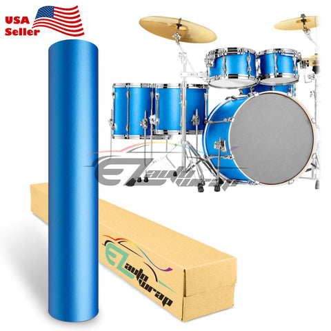 Drum Wrap Vinyl Kit Matte Metallic Blue