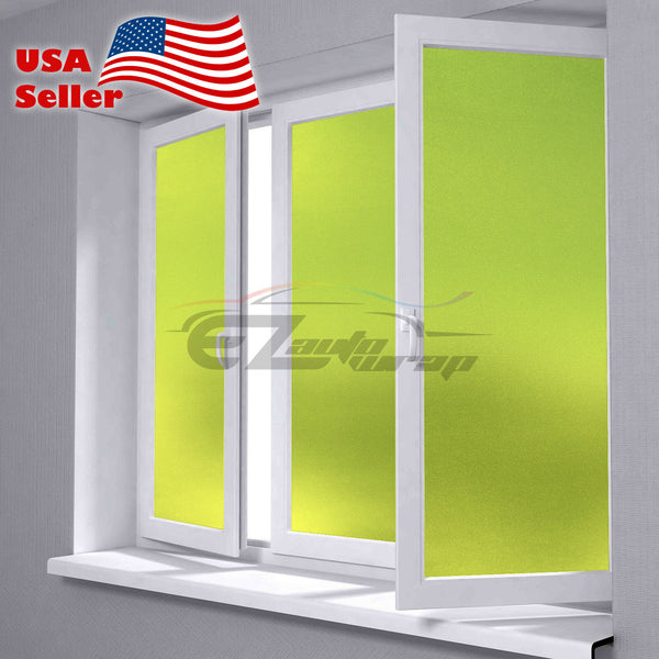 Frosted Neon Yellow Glass Window Film