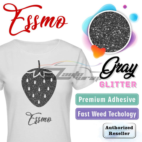 ESSMO™ Gray Glitter Sparkle Heat Transfer Vinyl HTV DG20