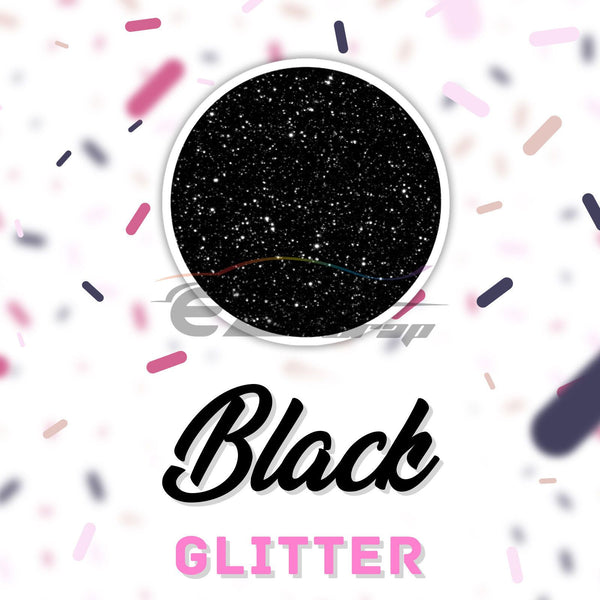 ESSMO™ Black Glitter Sparkle Heat Transfer Vinyl HTV DG01