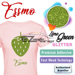 ESSMO™ Lime Green Glitter Sparkle Heat Transfer Vinyl HTV DG13