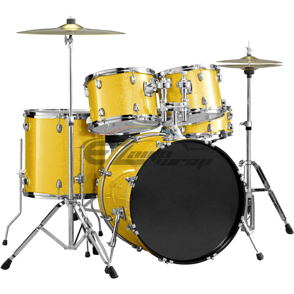 Drum Wrap Vinyl Kit Gloss Diamond Glitter Yellow