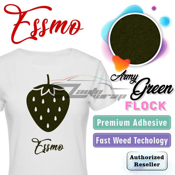 ESSMO™ Amy Green Flock Heat Transfer Vinyl HTV DF13