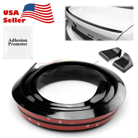 Gloss Black Rubber Rear Roof Trunk Spoiler Wing 5ft/60"