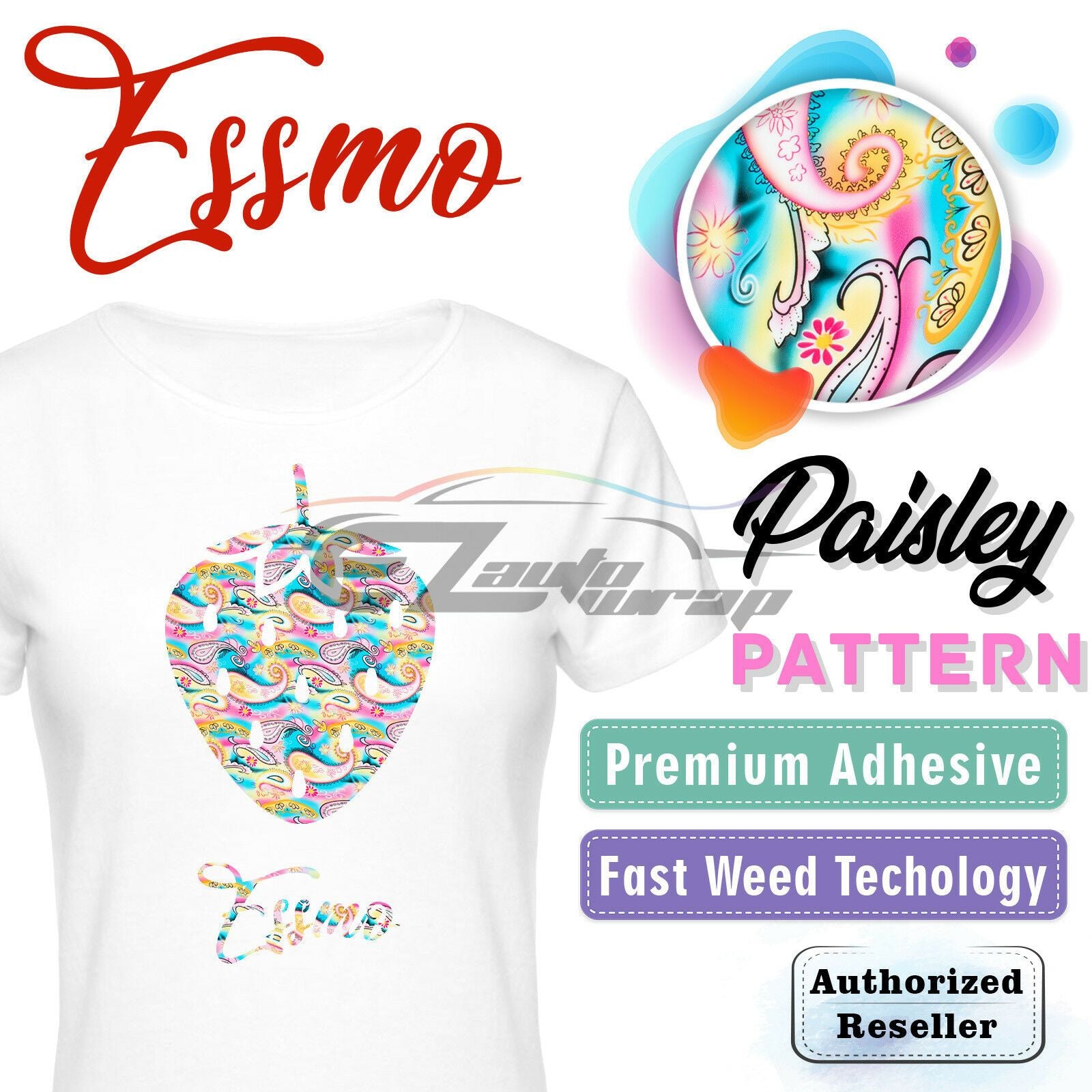 ESSMO™ Paisley Pattern Heat Transfer Vinyl HTV SP19