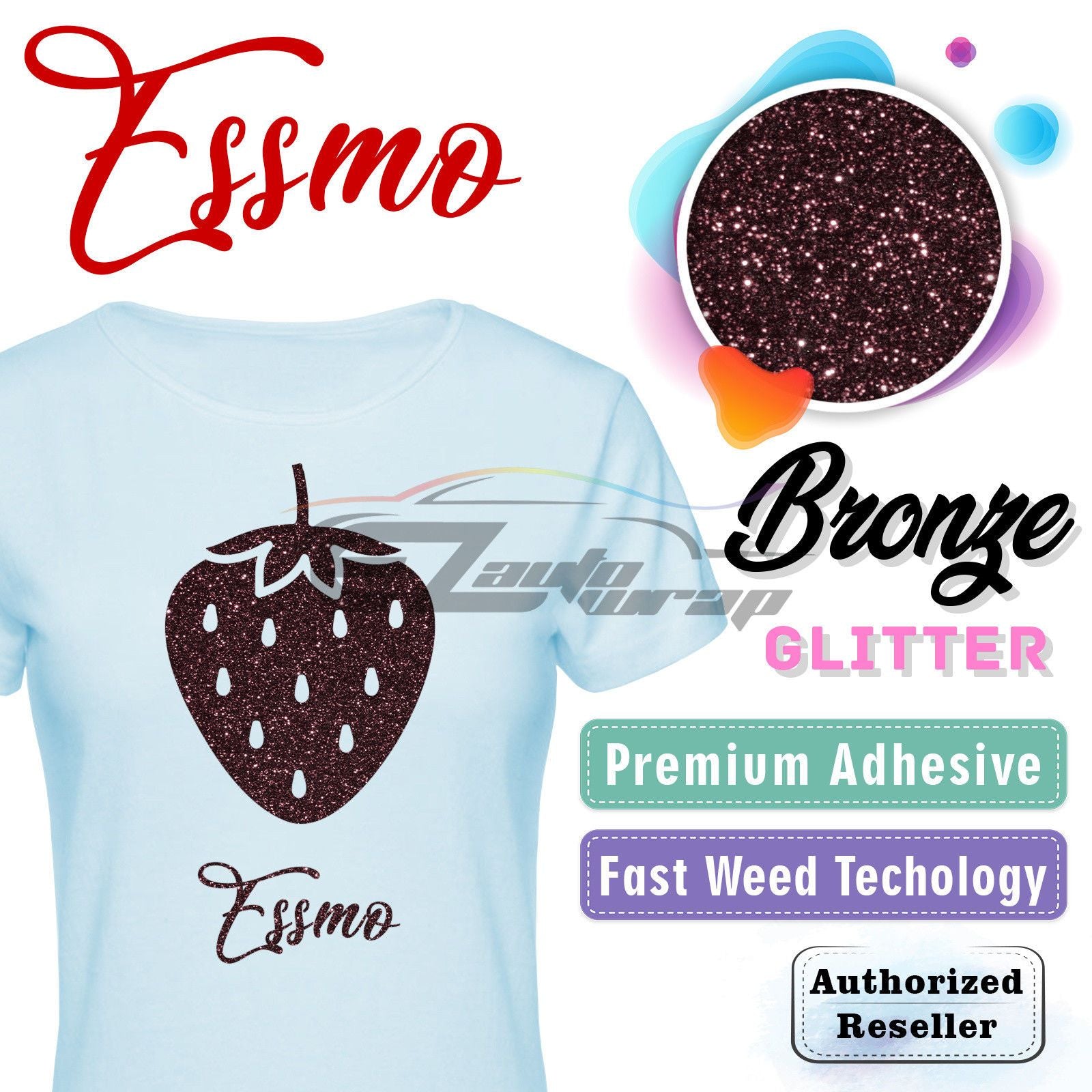 ESSMO™ Bronze Glitter Sparkle Heat Transfer Vinyl HTV DG14