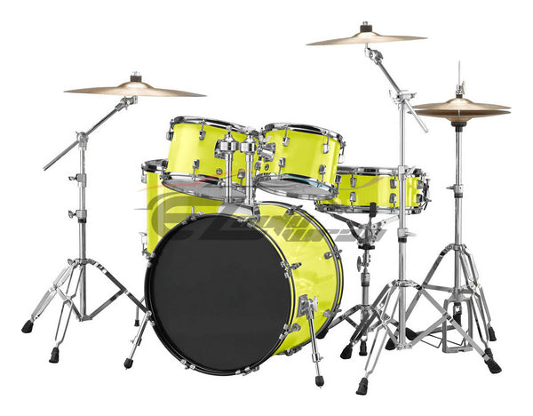 Drum Wrap Vinyl Kit Gloss Lime Green