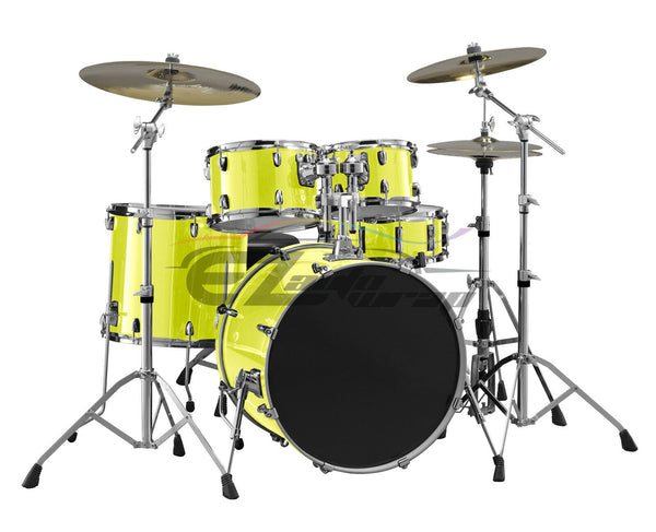 Drum Wrap Vinyl Kit Gloss Lime Green