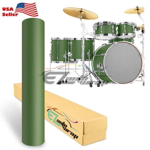 Drum Wrap Vinyl Kit Matte Army Green