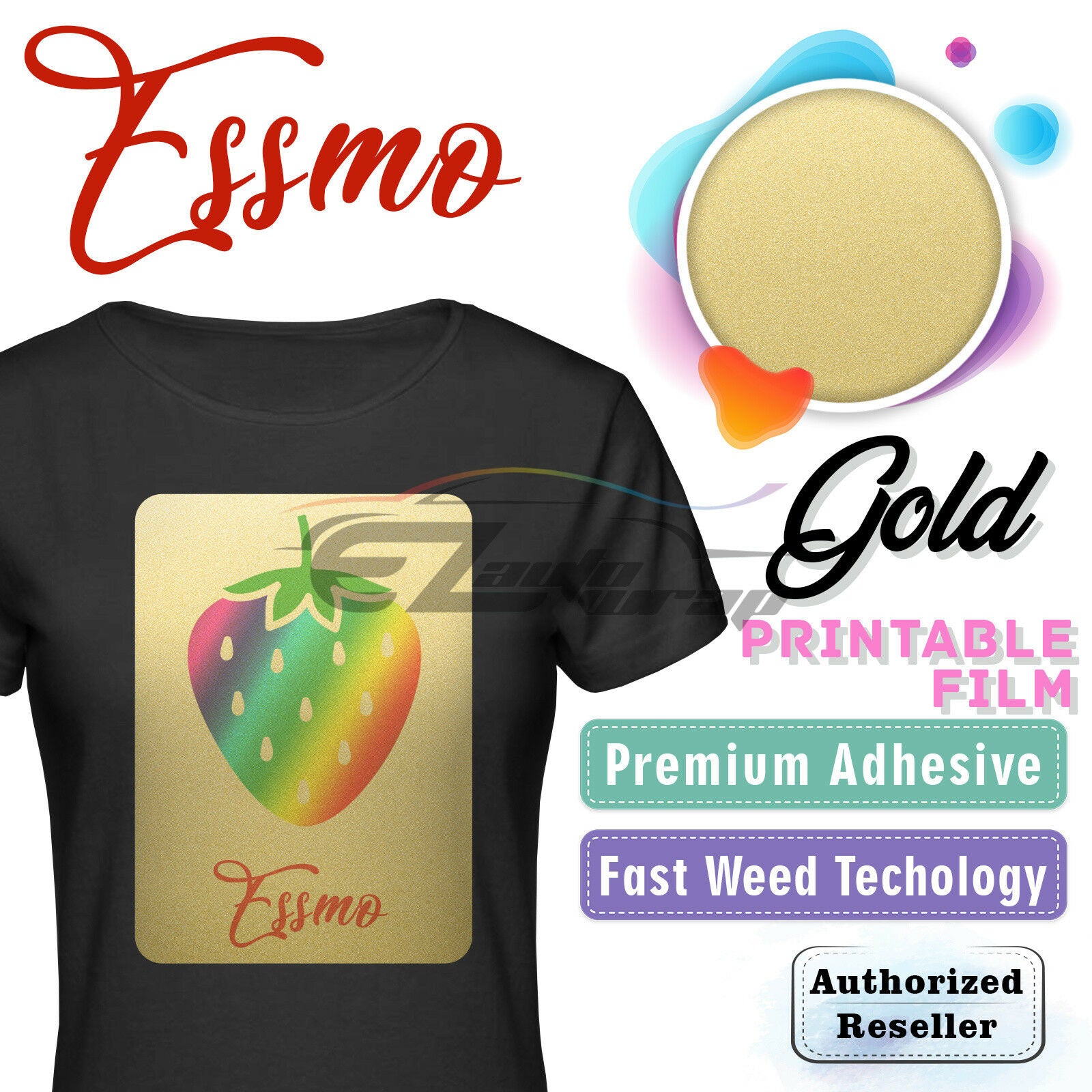 Essmo™ Gold Printable DD01 Heat Transfer Vinyl HTV – EzAuto Wrap