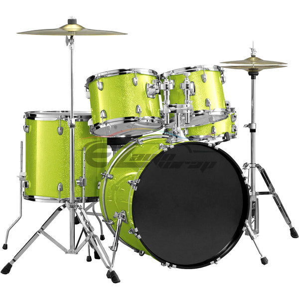 Drum Wrap Vinyl Kit Gloss Diamond Glitter Lime Green