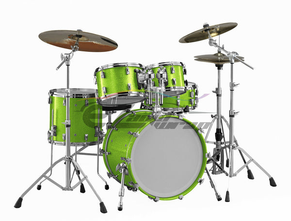 Drum Wrap Vinyl Kit Gloss Diamond Glitter Lime Green