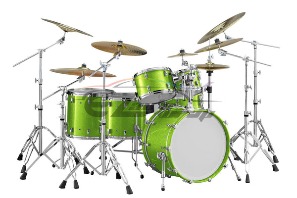 Drum Wrap Vinyl Kit Gloss Diamond Glitter Lime Green