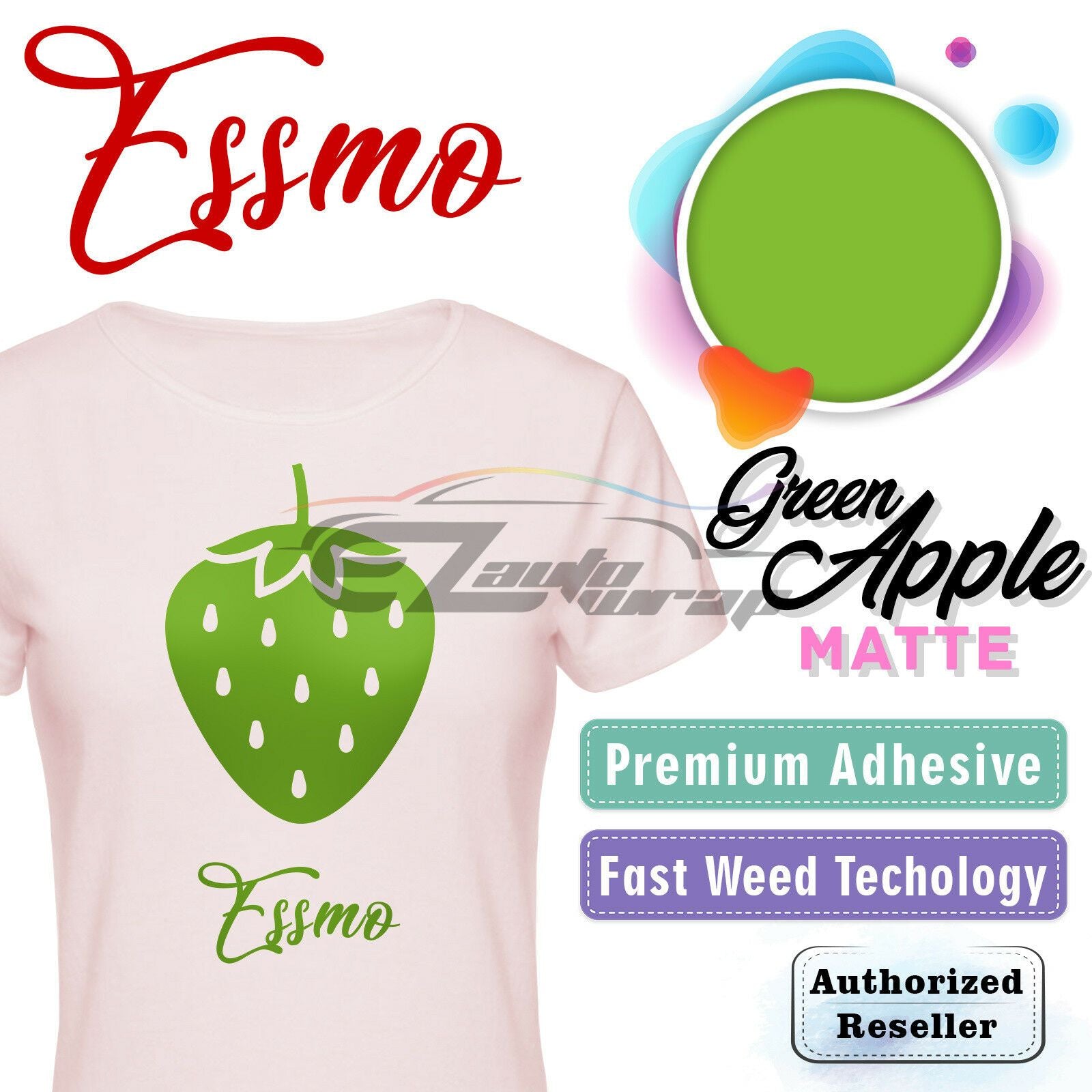 ESSMO™ Green Apple Matte Solid Heat Transfer Vinyl HTV DP34