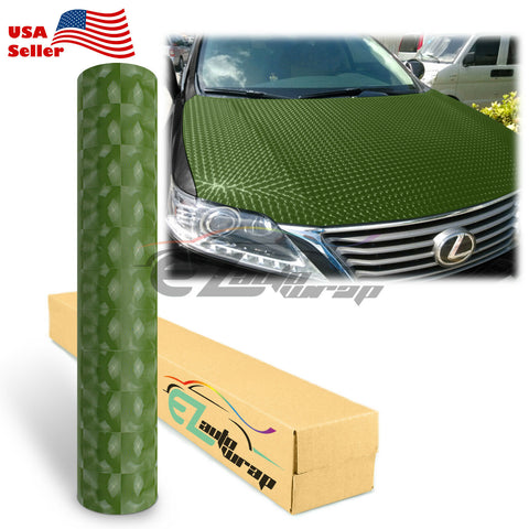 Cat Eye Army Green Vinyl Wrap