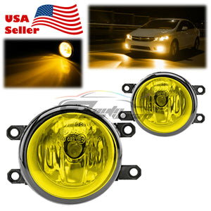 ROXX Yellow Fog Light Assembly For Toyota RAV4 Corolla Camry – 1 Pair, Halogen H11, DOT/SAE