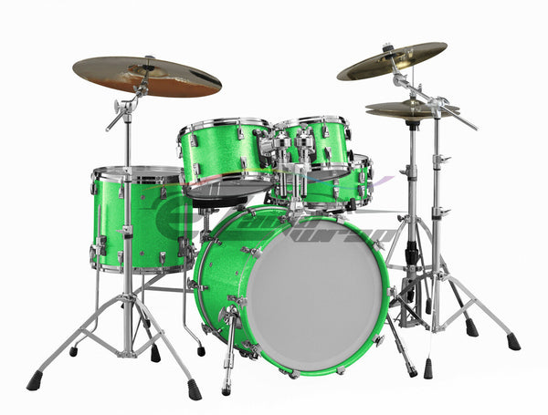 Drum Wrap Vinyl Kit Gloss Diamond Glitter Green