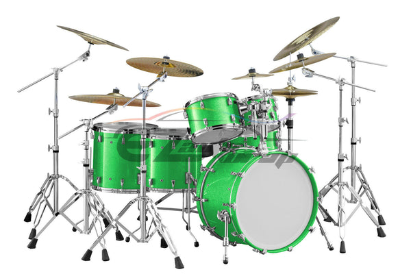 Drum Wrap Vinyl Kit Gloss Diamond Glitter Green