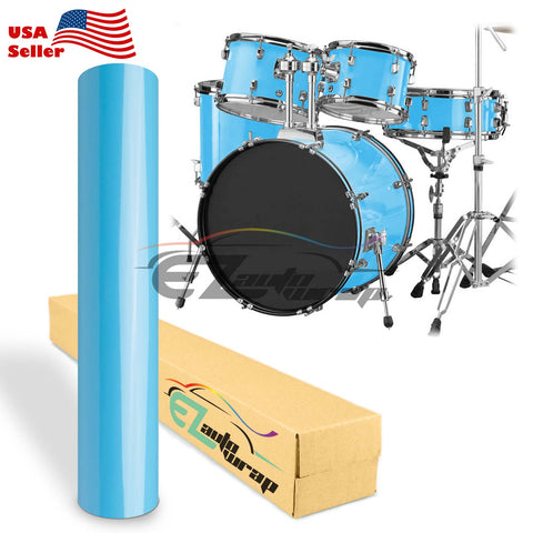 Drum Wrap Vinyl Kit Gloss Light Blue