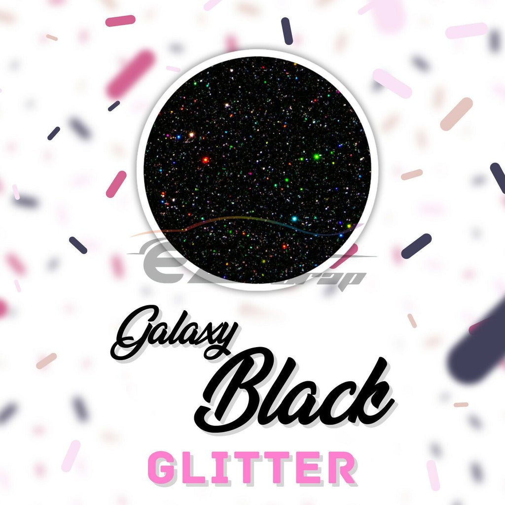 ESSMO™ Galaxy Black Glitter Sparkle Heat Transfer Vinyl HTV DG22 – EzAuto  Wrap