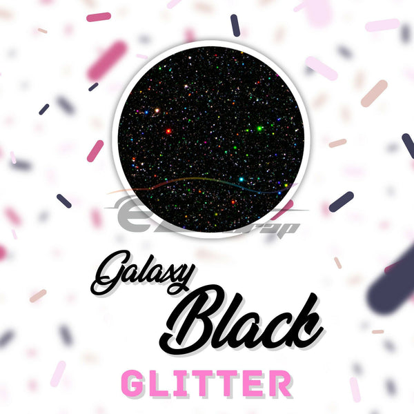 ESSMO™ Galaxy Black Glitter Sparkle Heat Transfer Vinyl HTV DG22