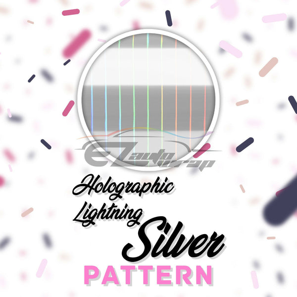 ESSMO™ Holographic Lightning Silver Pattern Heat Transfer Vinyl HTV SP13