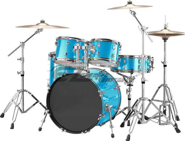 Drum Wrap Vinyl Kit Gloss Diamond Glitter Light Blue