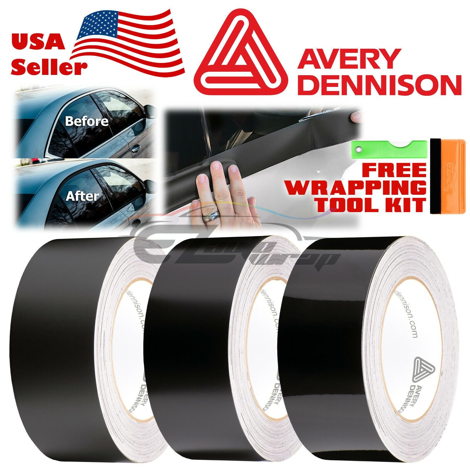 Avery Dennison Black Vinyl Chrome Delete Kit