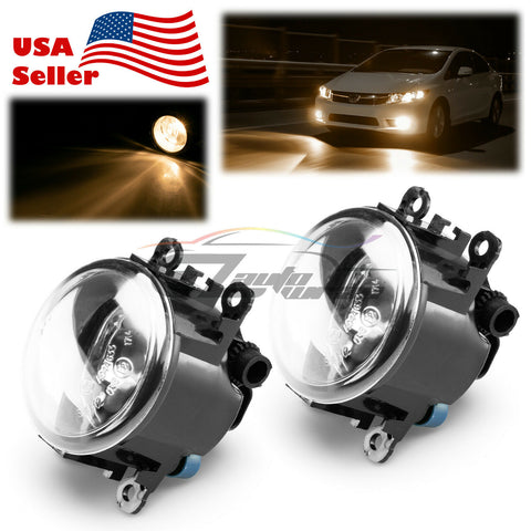 Pair Fog Light Lamp Clear Lens Upgrade Aftermarket OEM Replacement H11 Bulb F1