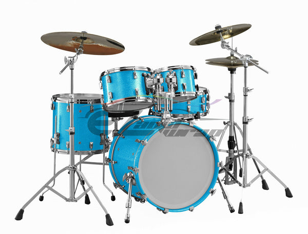 Drum Wrap Vinyl Kit Gloss Diamond Glitter Light Blue