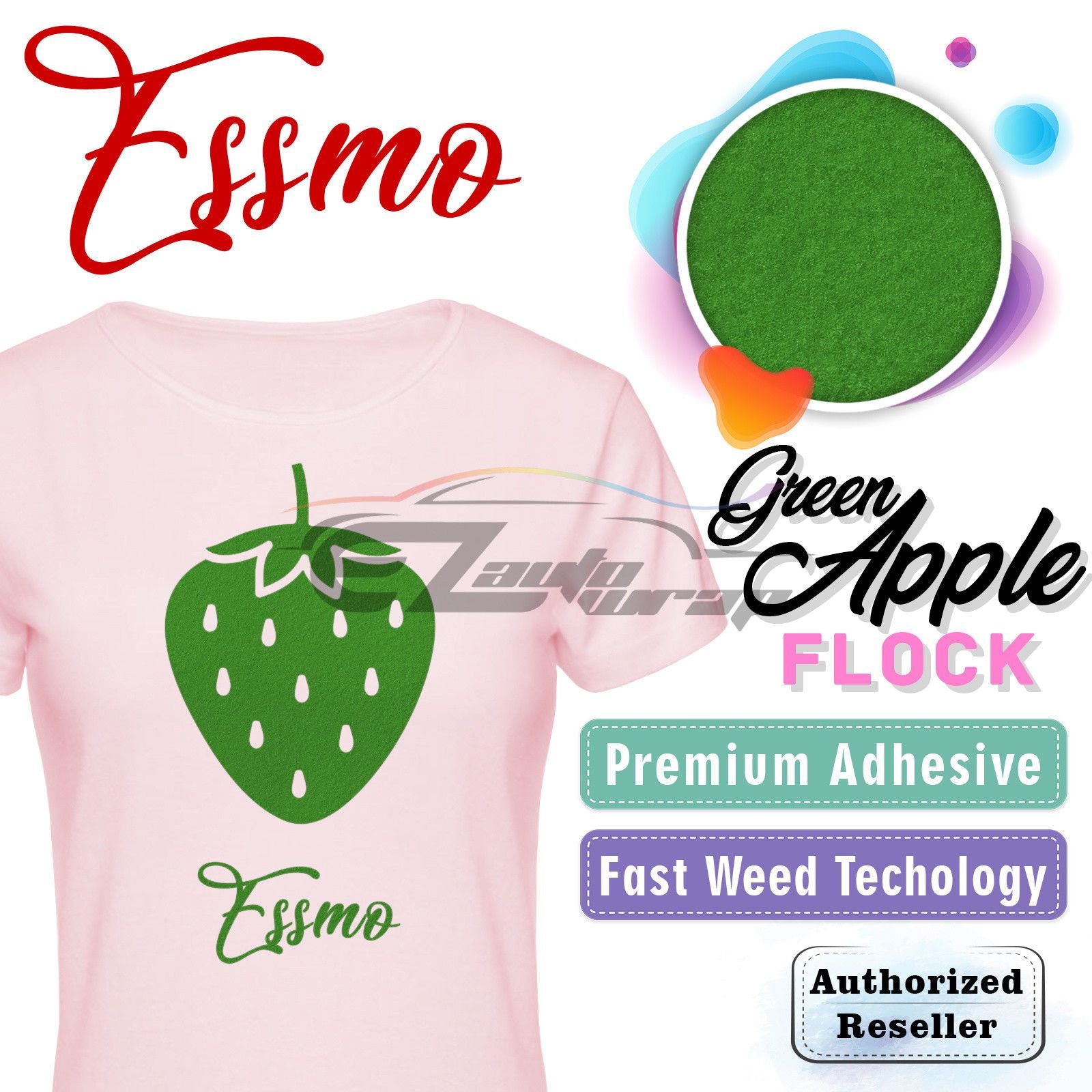 ESSMO™ Green Apple Flock Heat Transfer Vinyl HTV DF20
