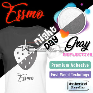 ESSMO™ Gray / Silver Reflective Heat Transfer Vinyl HTV RT04