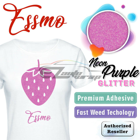 ESSMO™ Neon Purple Glitter Sparkle Heat Transfer Vinyl HTV DG31