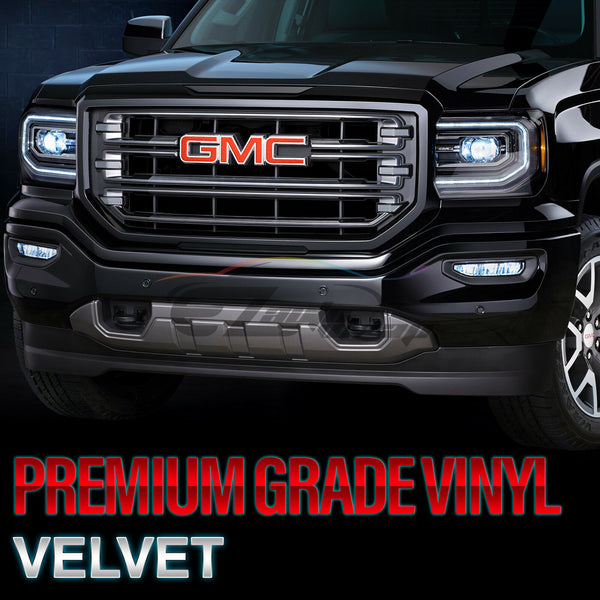 6pcs 4"x6" Velvet Suede Texture GMC Emblem Overlay