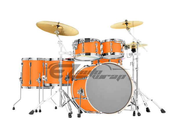 Drum Wrap Vinyl Kit Matte Orange