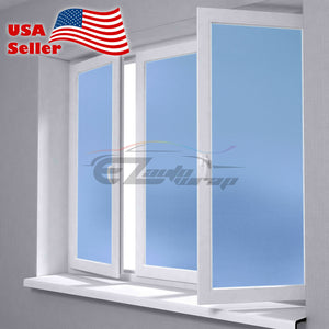 Frosted Light Blue Glass Window Film