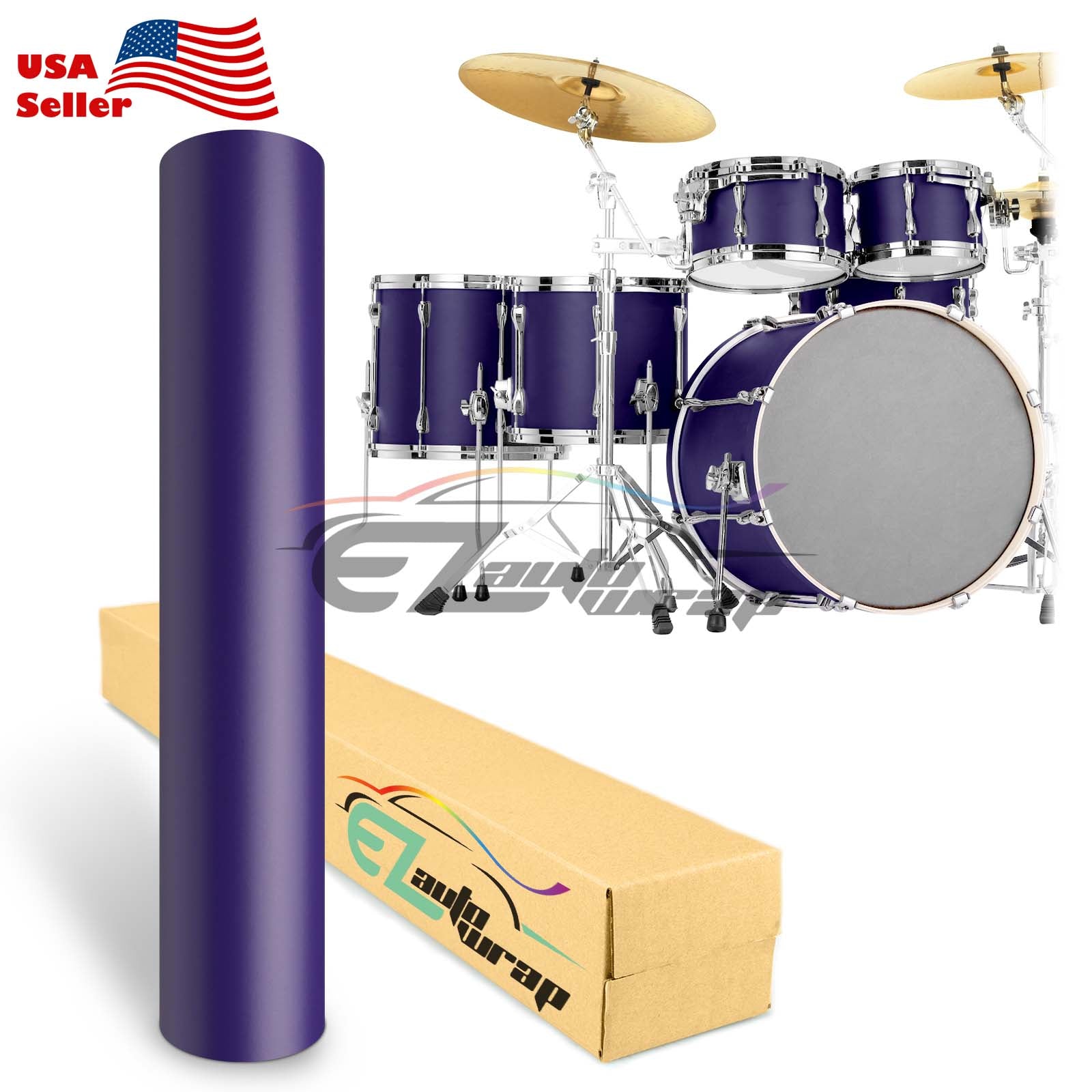 Kit Vinyl Bungkus Drum Matte UnguKit Vinyl Bungkus Drum Matte Ungu  