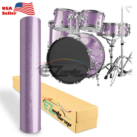 Drum Wrap Vinyl Kit Gloss Diamond Glitter Light Purple